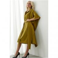 Платье-футляр , полуприлегающее, миди, размер Oversize, зеленый Alekhina