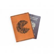 Обложка для паспорта , оранжевый, коричневый Coup