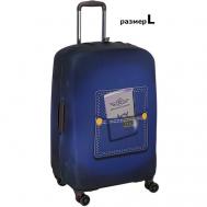 Чехол для чемодана  9009_L_чехол, размер L, синий Vip Collection