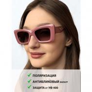 Солнцезащитные очки , прямоугольные, с защитой от УФ, поляризационные, градиентные, для женщин, розовый ECOSKY