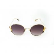 Солнцезащитные очки , круглые, градиентные, с защитой от УФ, коричневый Kaleos
