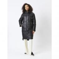 куртка  , демисезон/зима, средней длины, силуэт свободный, размер 48, черный ELECTRASTYLE