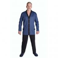 Пижама , джемпер, брюки, карманы, пояс на резинке, размер 182-104(52), синий ООО "Глорес"