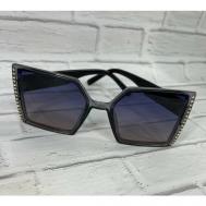 Солнцезащитные очки  PM8156, квадратные, оправа: пластик, поляризационные, для женщин, черный MORE JANE