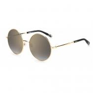 Солнцезащитные очки , круглые, для женщин, золотой Missoni