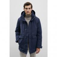 куртка  демисезонная, силуэт прямой, утепленная, карманы, водонепроницаемая, подкладка, съемный капюшон, размер XL, синий Finn Flare