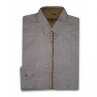 Рубашка , размер 46/M/178-186/40 ворот, коричневый Маэстро
