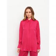 Блуза  , повседневный стиль, прямой силуэт, длинный рукав, без карманов, однотонная, размер 42 GER, розовый Gerry Weber