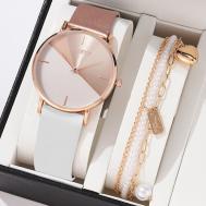 Наручные часы Часы женские наручные с браслетом, белый Beauty golik