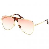 Солнцезащитные очки , авиаторы, оправа: металл, градиентные, золотой Tom Ford