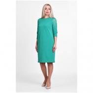 Платье , гипюр, прямой силуэт, мини, размер 68, зеленый OLSI