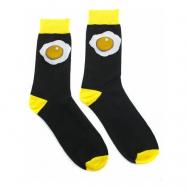 Мужские носки , 1 пара, размер 40-45, черный, желтый KRUMPY