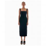 Платье-футляр , повседневное, прилегающее, миди, размер M, черный, мультиколор Sorelle