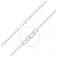 Браслет-цепочка PLATINA, белое золото, 585 проба, длина 18 см. PLATINA Jewelry