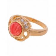 Кольцо помолвочное , родохрозит, размер 16, розовый Lotus Jewelry