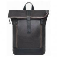 Рюкзак  мессенджер  2-1083к, натуральная кожа, отделение для ноутбука, вмещает А4, внутренний карман, коричневый Alliance