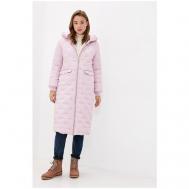 куртка   зимняя, удлиненная, силуэт прямой, стеганая, водонепроницаемая, капюшон, карманы, подкладка, размер XXL, розовый Baon