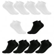 Женские носки  укороченные, 10 пар, размер 36-40, черный, белый MORRAH
