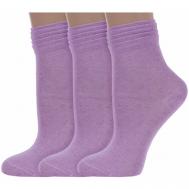 Носки , 3 пары, размер 23 (36-37), фиолетовый LORENZLINE