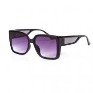 Солнцезащитные очки , квадратные, оправа: металл, с защитой от УФ, для женщин, черный ezstore
