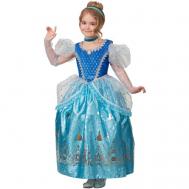 Карнавальный костюм «Принцесса Золушка», текстиль-принт, платье, перчатки, брошь, р. 32, рост 128 см Batik