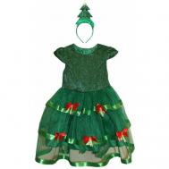 Карнавальный костюм детский Зеленая елочка LU1710-1  104-110cm InMyMagIntri