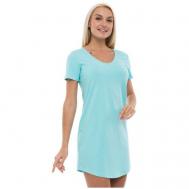 Платье , хлопок, повседневное, полуприлегающее, мини, размер 50 (XL), голубой Lunarable