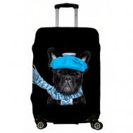 Чехол для чемодана , размер M, синий, черный LeJoy
