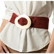 Ремень , натуральная кожа, металл, подарочная упаковка, для женщин, размер one size, длина 110 см., бордовый Sefaro