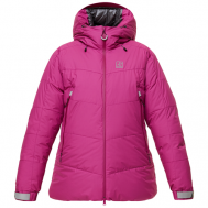 Куртка  , демисезон/зима, удлиненная, силуэт прямой, подкладка, карманы, размер 42, фиолетовый BASK