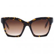 Солнцезащитные очки , бабочка, оправа: пластик, с защитой от УФ, градиентные, для женщин, коричневый Furla