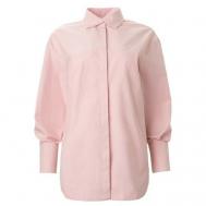 Рубашка  , размер 48, серый, розовый MINAKU