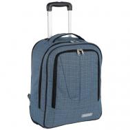 Чемодан-рюкзак , текстиль, 35 л, размер S, синий Polar