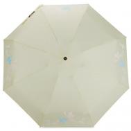 Зонт , механика, 3 сложения, купол 87 см., 9 спиц, проявляющийся рисунок, для женщин, бежевый DOLPHIN