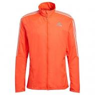Куртка  для бега, средней длины, силуэт прямой, светоотражающие элементы, без капюшона, карманы, размер l, оранжевый Adidas