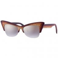Солнцезащитные очки , бабочка, оправа: пластик, для женщин, коричневый Italia Independent