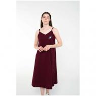 Платье-комбинация , повседневное, открытая спина, размер M, бордовый Берегите Птиц