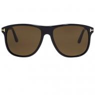 Солнцезащитные очки , квадратные, оправа: пластик, с защитой от УФ, для мужчин, черный Tom Ford
