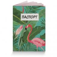 Обложка для паспорта , розовый, зеленый Only upprint