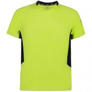 Беговая футболка , силуэт прямой, влагоотводящий материал, размер XL, зеленый, черный RUKKA