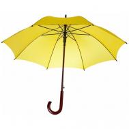 Зонт-трость полуавтомат, купол 100 см., 8 спиц, желтый Подарки