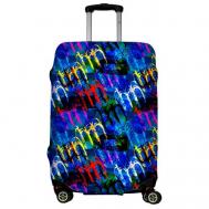 Чехол для чемодана , размер M, фиолетовый, серый LeJoy