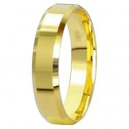 Кольцо обручальное , желтое золото, 585 проба, размер 18.5 Юверос