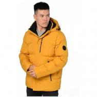 куртка  зимняя, силуэт прямой, внутренний карман, капюшон, карманы, манжеты, размер 48, желтый Kasadun