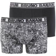 Комплект трусов боксеры , размер S, мультиколор, черный, 2 шт. Bruno Banani