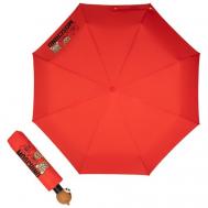 Зонт , автомат, купол 98 см, 8 спиц, система «антиветер», чехол в комплекте, для женщин, красный Moschino