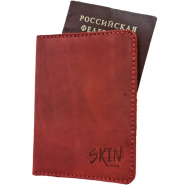 Обложка для паспорта , красный SKINNER
