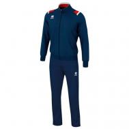 Костюм , олимпийка и брюки, силуэт полуприлегающий, карманы, размер L, синий Errea