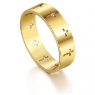 Кольцо , бижутерный сплав, размер 20, золотой LERO