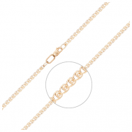 Браслет-цепочка PLATINA, красное золото, 585 проба, длина 16.5 см. PLATINA Jewelry